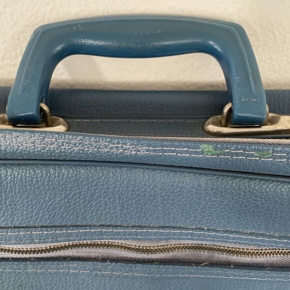 Vintage Bantam Travelware Overnight‎ Suitcase Bag Blue Carry-on  *READ* - Picture 12 of 13